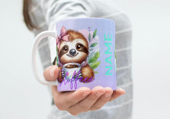 Personalised Sloth Mug