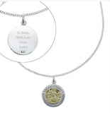 Personalised Sterling Silver & 9ct Gold St. Christopher Necklace