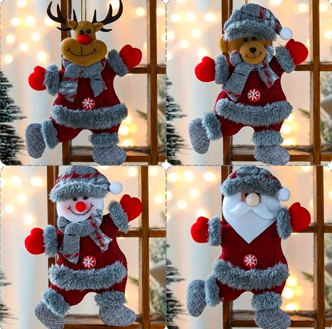 Festive Hanging Plush - Set of 4