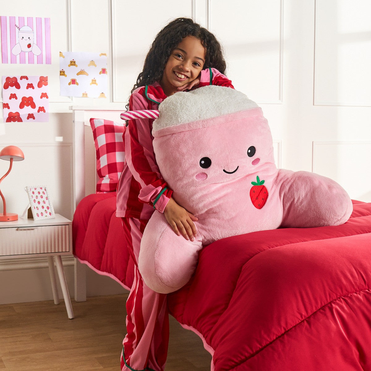 Molly The Milkshake Cuddle Cushion - Pink