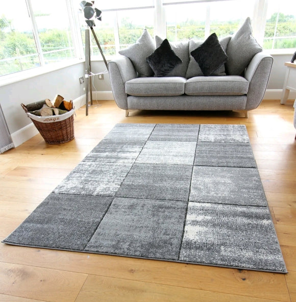 Grey Silver Shadow Rug