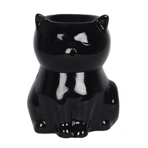 Black Cat Oil Burner & Midnight Moon Soy Wax Snap Disc