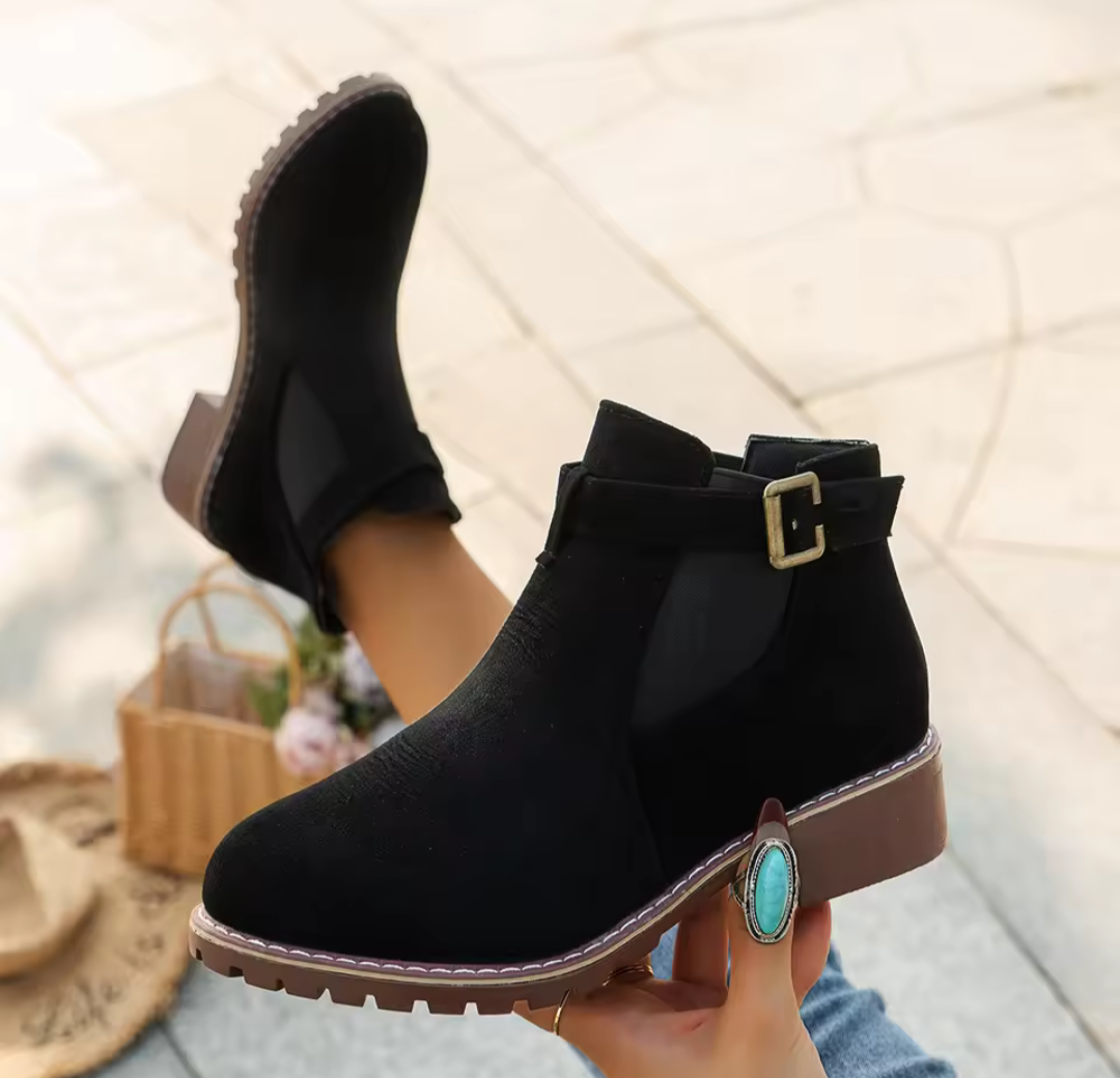 Women's Belt Buckle Boots