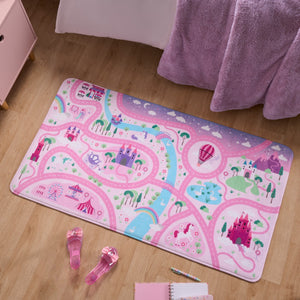 Supersoft Fairyland Printed Rug - Pink