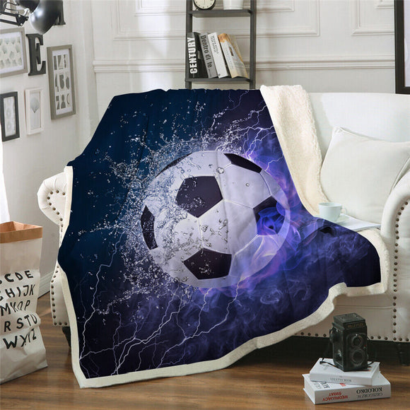 Sherpa Fleece Football Throw