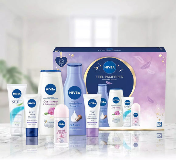 NIVEA Women's Feel Pampered  6PC Gift Set