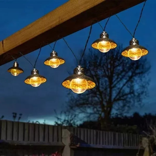 Solar String Lights LED Chrome Hanging Pendant  2.7m