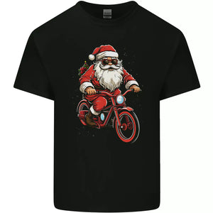 Cycling Santa Tshirt 100% Cotton