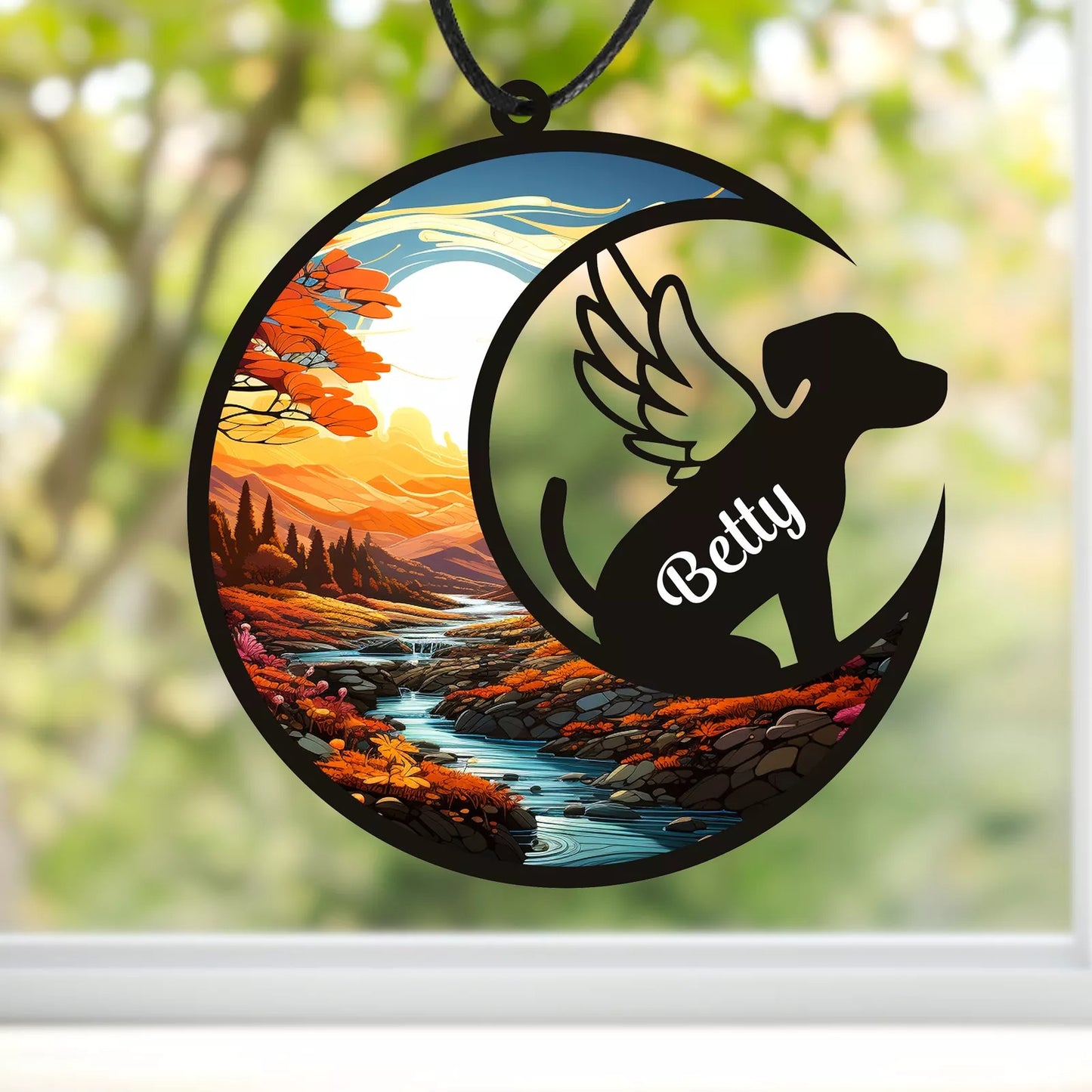 Personalised Dog Cat Memorial Suncatcher