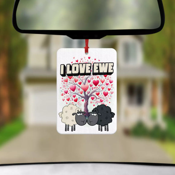 I love Ewe Sheep Car Air Freshener