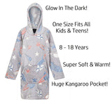 Glow in the Dark Space Rockets Oversized Snuggle Hoddie