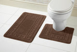 Non Slip 2 Pc Bath Mat & Pedestal Set