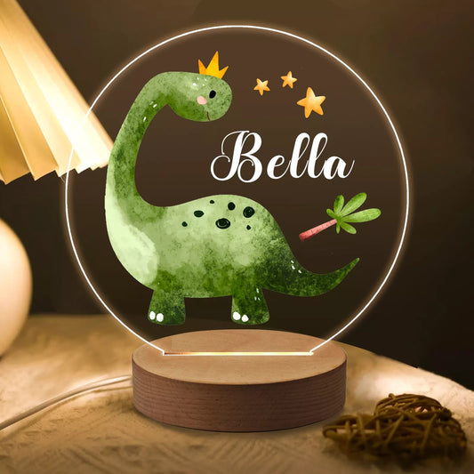 Personalised Kid's LED Night Light Table Lamp