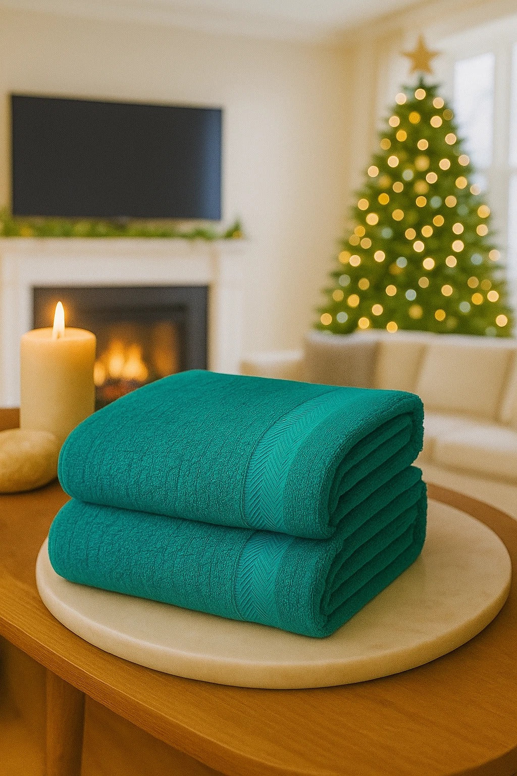 2PCS Extra Large Jumbo Bath Sheets 100% Egyptian Cotton