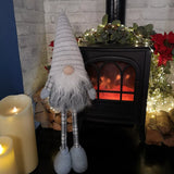 75cm Standing Christmas Gonk with Extendable Legs in Grey