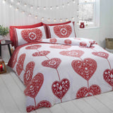 Scandi hearts Reversible Brushed Duvet