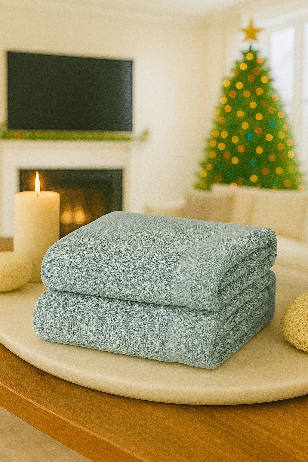 2PCS Extra Large Jumbo Bath Sheets 100% Egyptian Cotton