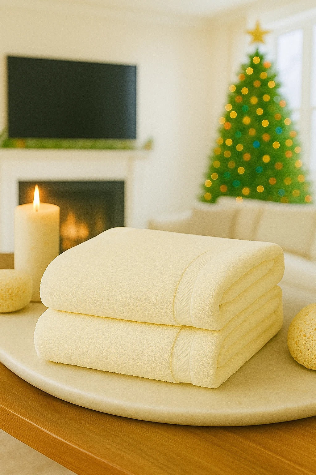 2PCS Extra Large Jumbo Bath Sheets 100% Egyptian Cotton