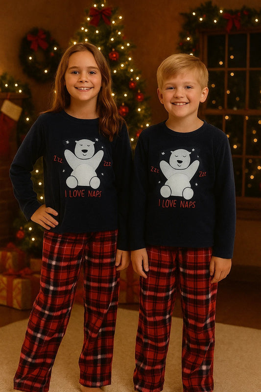 Kids Xmas Pyjamas - Bear