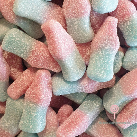 Fizzy Pink and Blue Bottles  Bubblegum Flavour