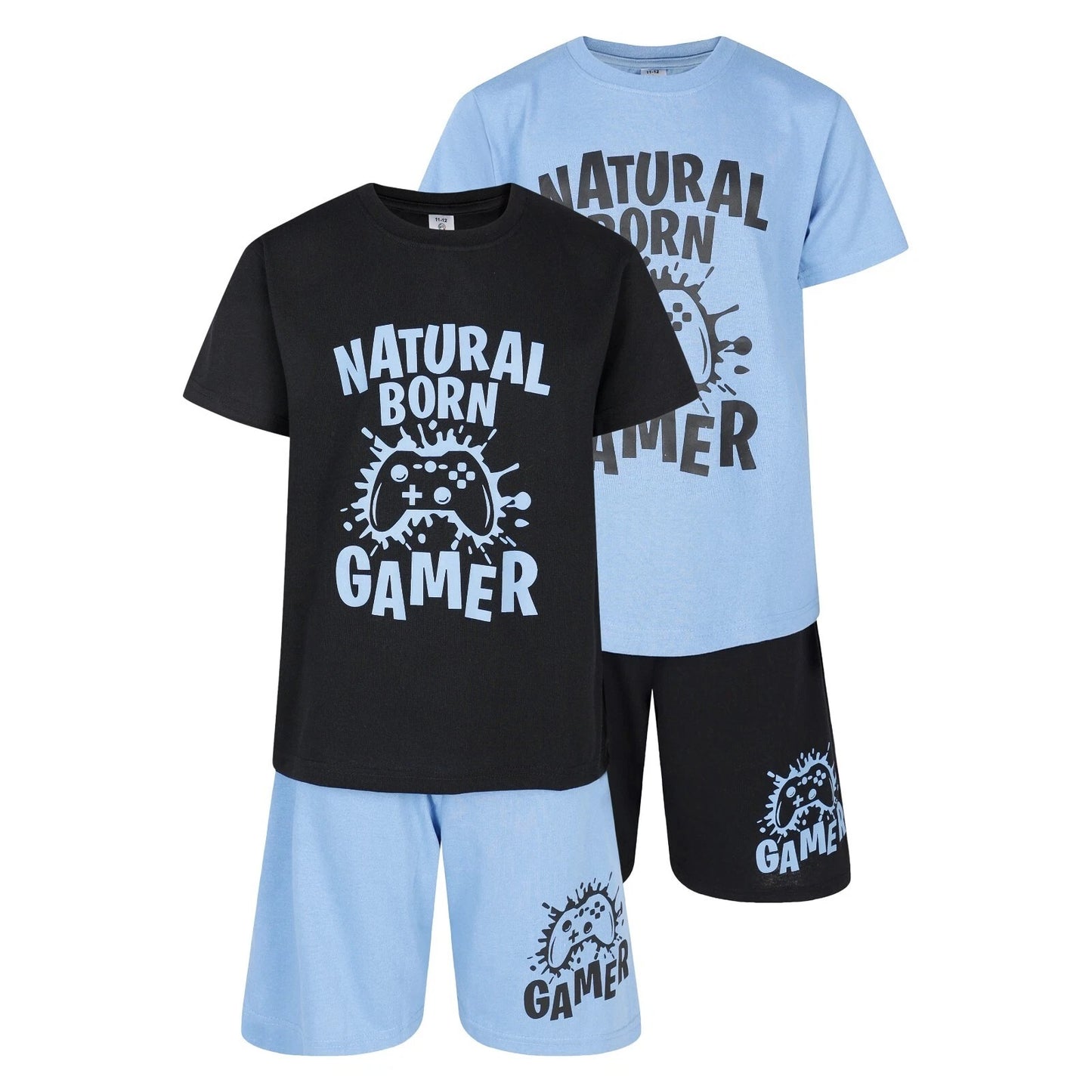 Boys 2 Pack Short Pyjamas Gamer Themed