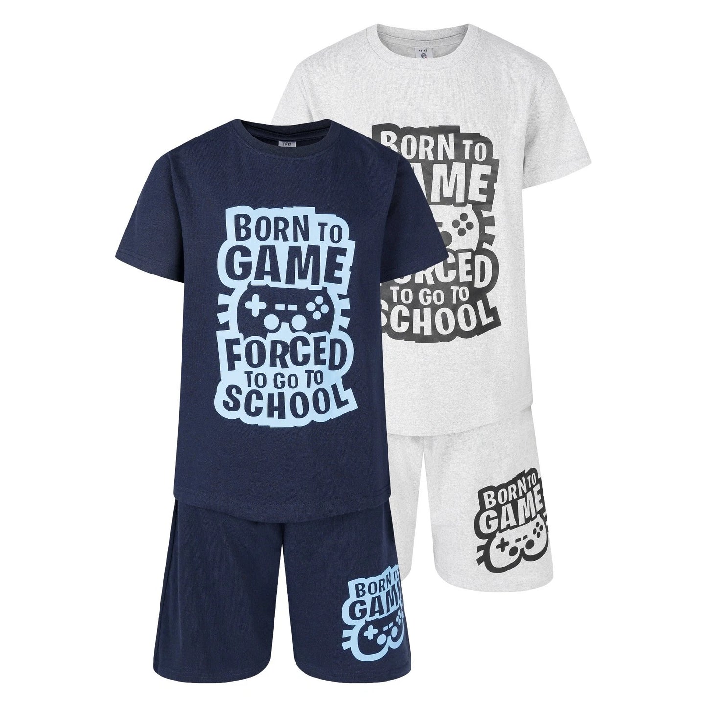 Boys 2 Pack Short Pyjamas Gamer Themed