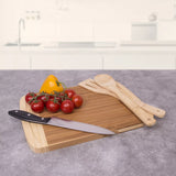 Bamboo Chopping Boards, 35 x 25cm Includes 2 Cooking Utensil