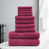 10 Pc Towel Bale Set 100% Combed Cotton