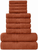 10 Pc Towel Bale Set 100% Combed Cotton