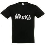 WANKA T Shirt available in Black White or Pink Novelty