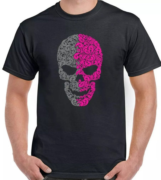 Cotton Mens Pattern Scull Tshirt
