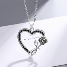 Load image into Gallery viewer, Heart Rose Choker Necklace