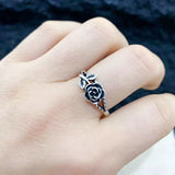 Vintage Beauty Rose Adjustable Ring 925 Sterling Silver