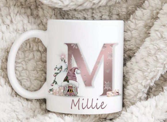 Personalised Initial Gonk Gnome Novelty Mug