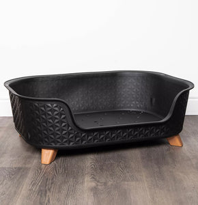 77cm x 58cm Black Plastic Raised Pet Basket with Legs