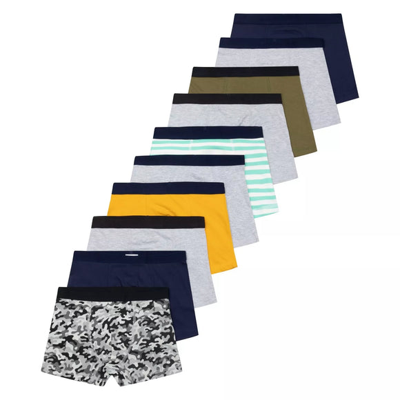 Boys 10 Pack of Boxer Shorts