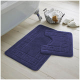 Non Slip 2 Pc Bath Mat & Pedestal Set