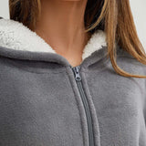 Half Zip Hoodie Blanket - Charcoal Grey