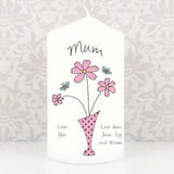 Flower In A Vase Pillar Candle