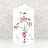 Flower In A Vase Pillar Candle