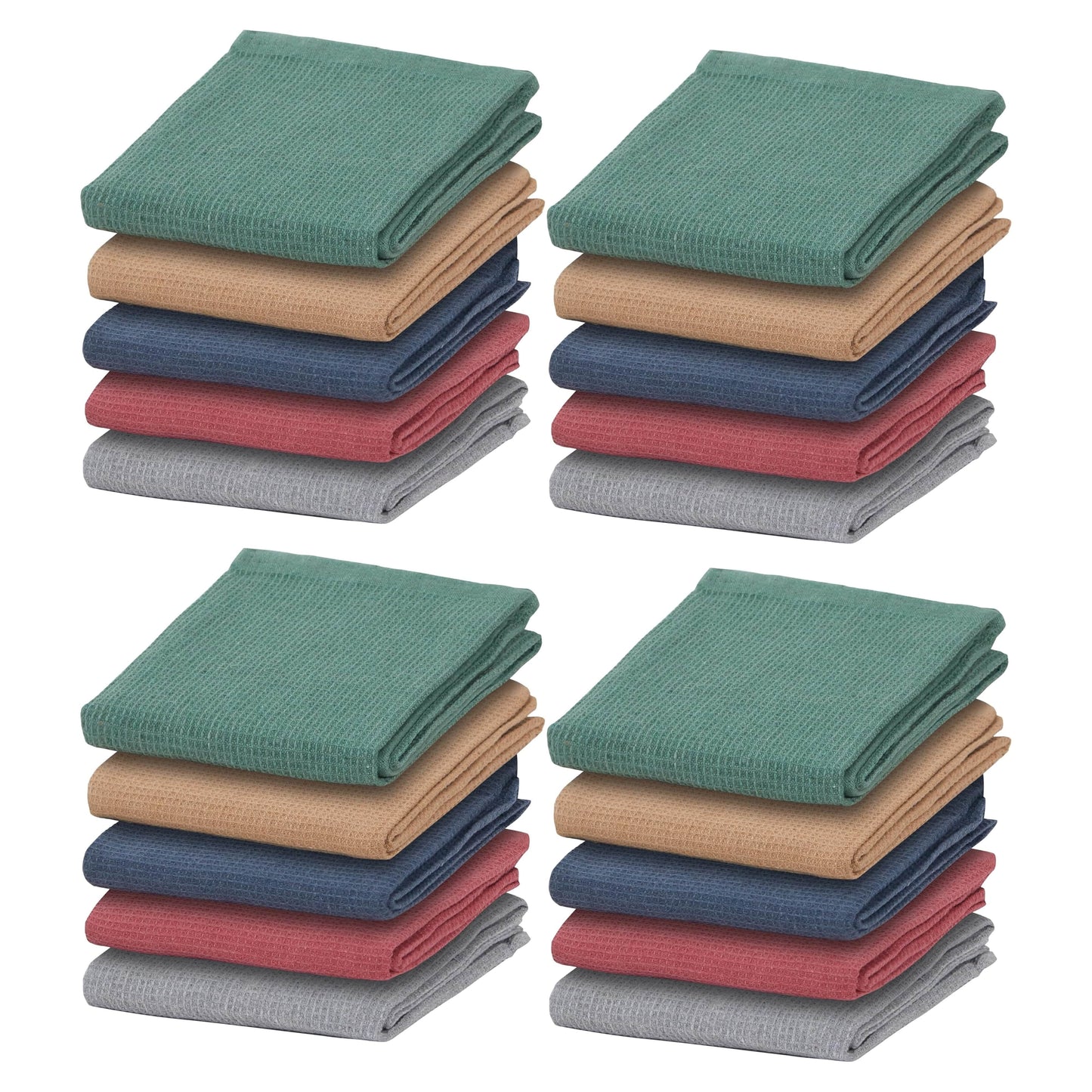 20 Pack Waffle Kitchen Tea Towels