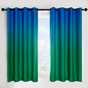 Kids Ombre Blackout Curtains - Blue/Green