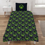 XBOX Gradient Reversible Duvet Set, Black/Green - Single