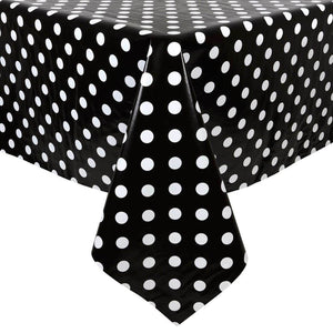 Polka Dot Print Wipe Clean PVC Tablecloth