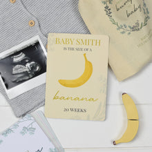 Load image into Gallery viewer, Personalised Bump to Baby Milestone Cards in Drawstring Bag