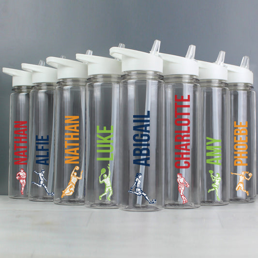 Personalised Sports Name Only Island Water Bottle