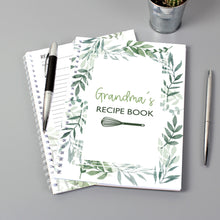 Load image into Gallery viewer, Personalised Botanical A4 Recipe Book Journal