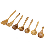 Set of 7 Teak Utensils