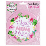 MOTHERS DAY PLUSH HEART KEYRING & JUMBO BADGE