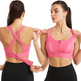 Back Closure Strappy Sports Bras Criss Cross Wireless Padded Workout Yoga Bra Tops